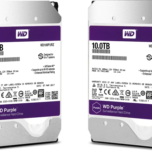 هارددیسک اینترنال وسترن دیجیتال ظرفیت 10 ترابایت مدل : Purple WD102PURZ
