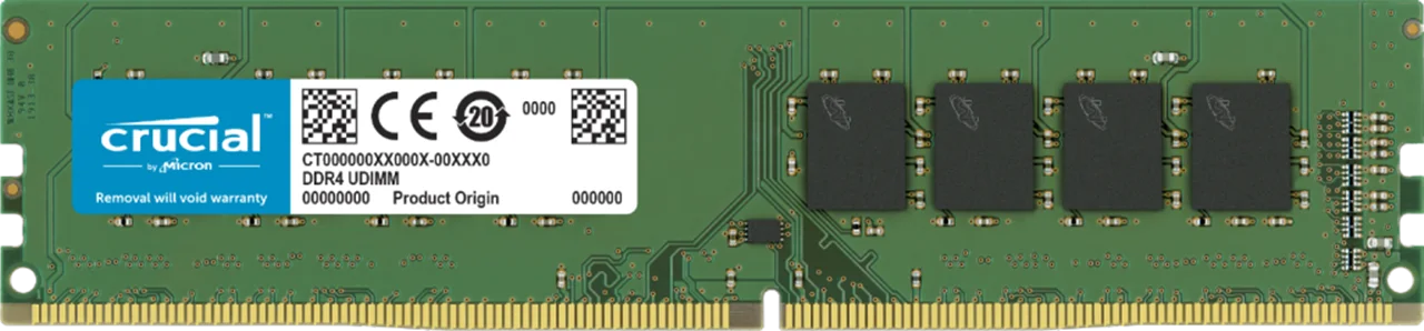 رم دستکاپ مدل :RAM Crucial  DDR4 4GB 2666MHz CL19 UDIMM